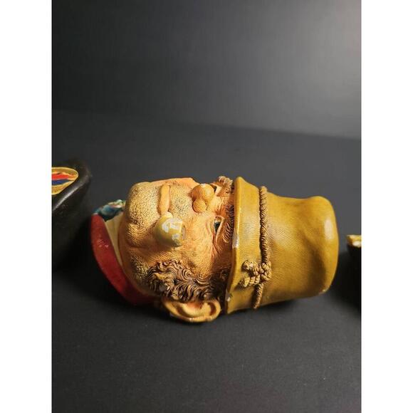 Set Of 3 Bossons Chalkware Sea Captain Uriah Heep Paddy Wall Plaques - Picture 6 of 11